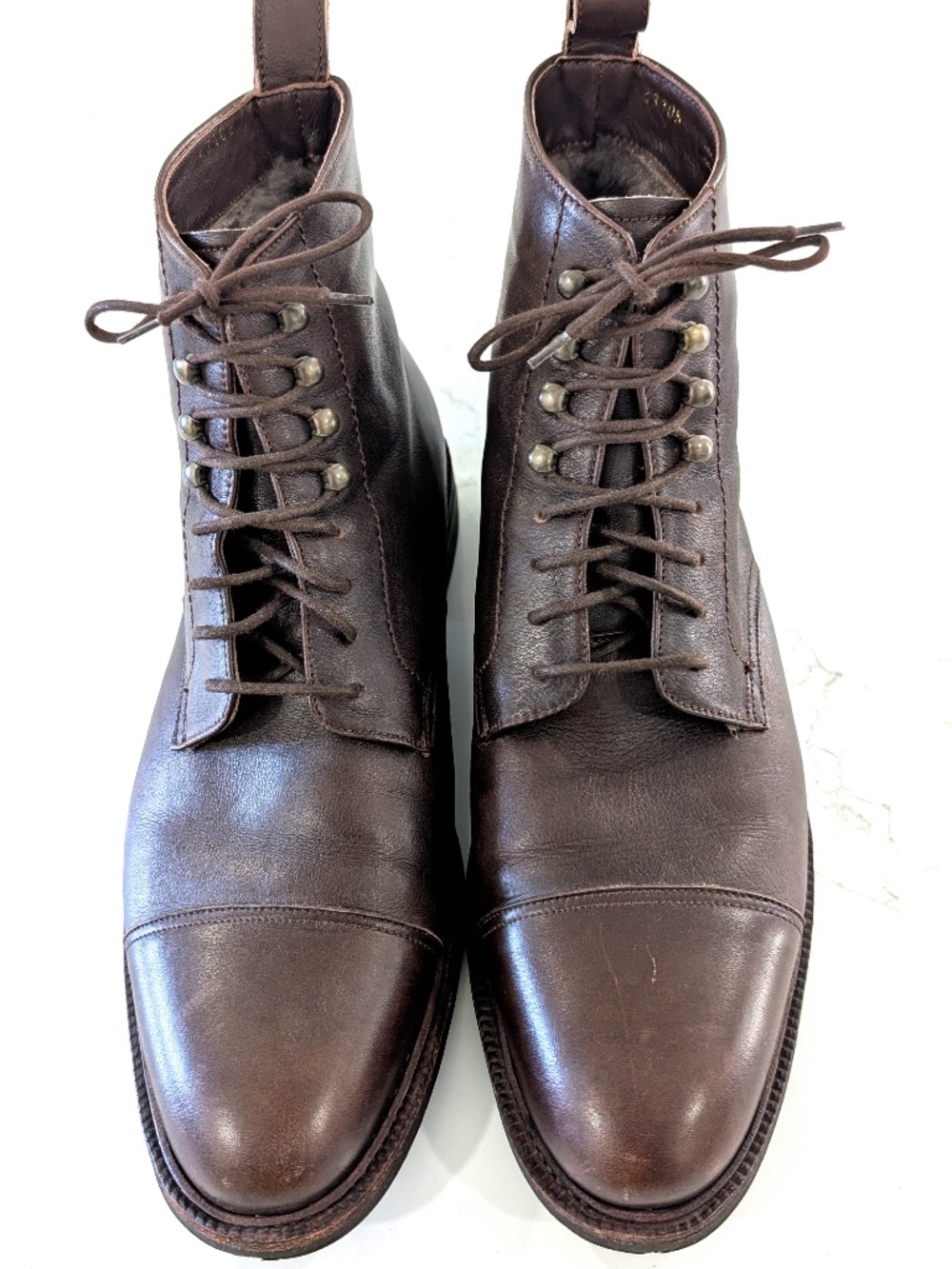 MEERMIN Mallorca 114787 Shearling Lined Boots Dark Brown US 10 UK 9 GYW
